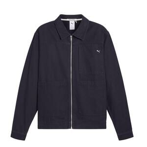 Sample Puma Mmq Zip Overshirt Medium Full Zip Mens Navy Blue Casual Outerwear